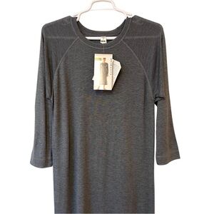 🆕 Calida Nightdress Nightgown Womens Grey Soft Long Sleeve Night Shirt Sz Small